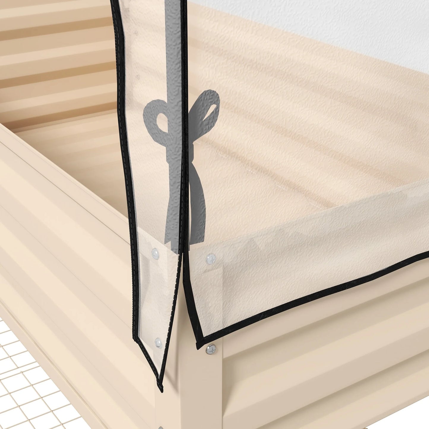 Outsunny Raised Garden Bed with Cover and Storage Shelf, Rectangular Metal Elevated Planter Box