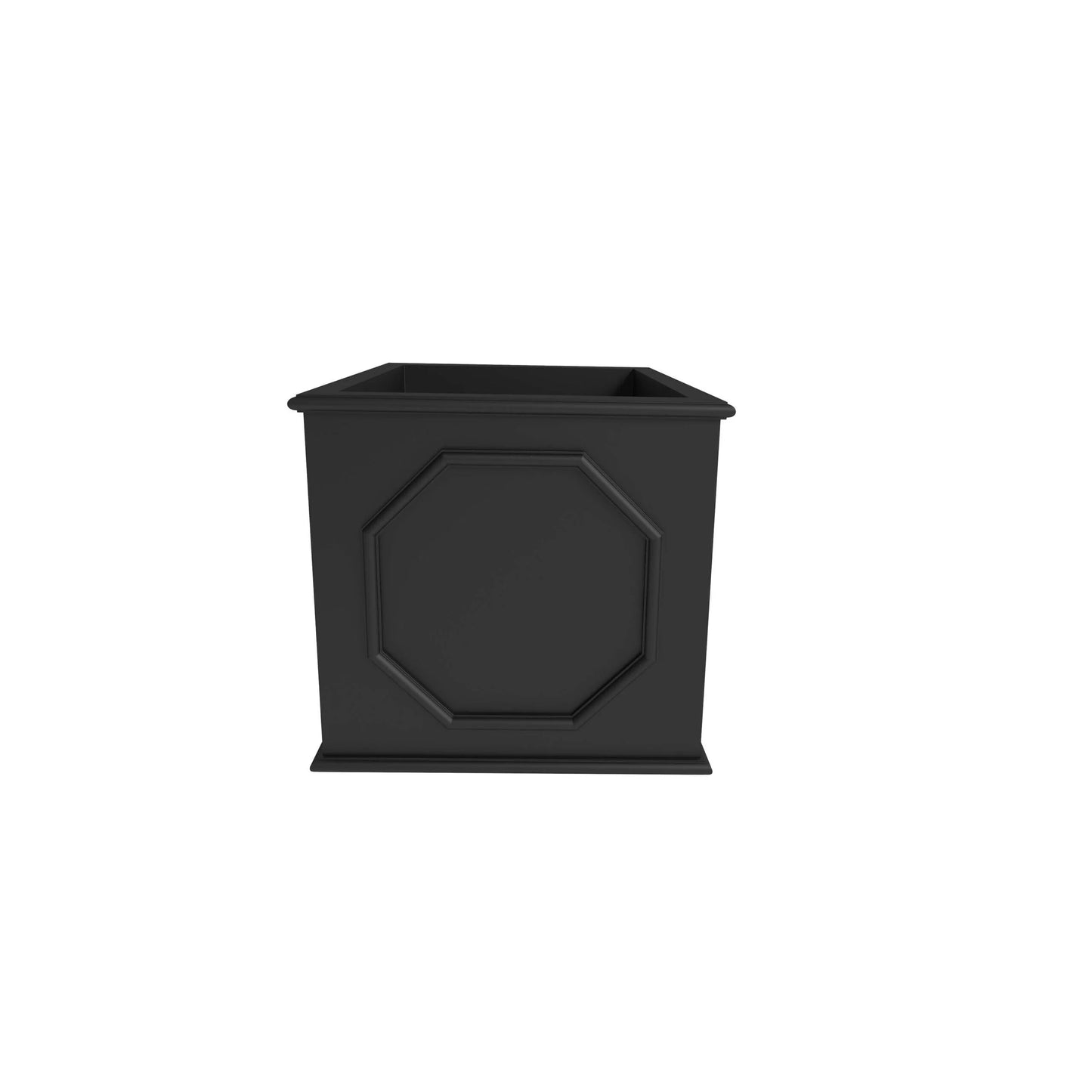 Sprout Modern Fiberstone and MgO Clay Square Planter Pot with Drainage for Home Garden Yard Patio Porch Office Decor