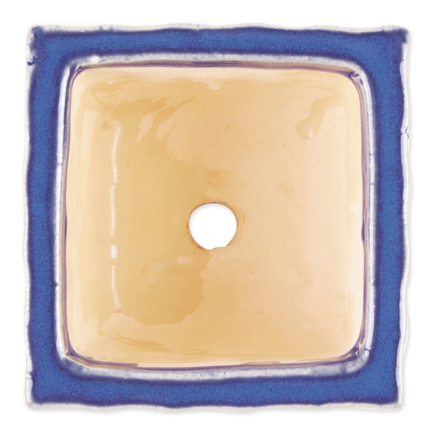 White Square Ceramic Small Planter (Set of 3)