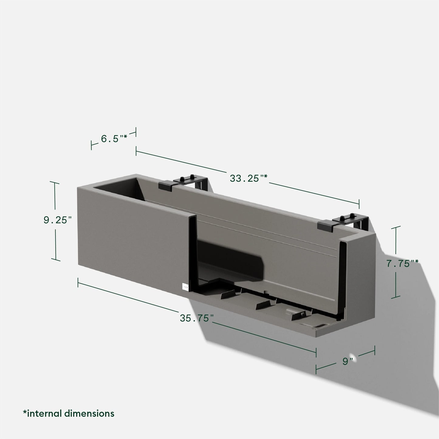 Block Series Plastic Railing Planter