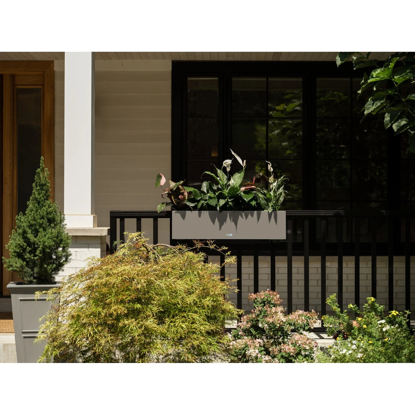 Block Series Plastic Railing Planter