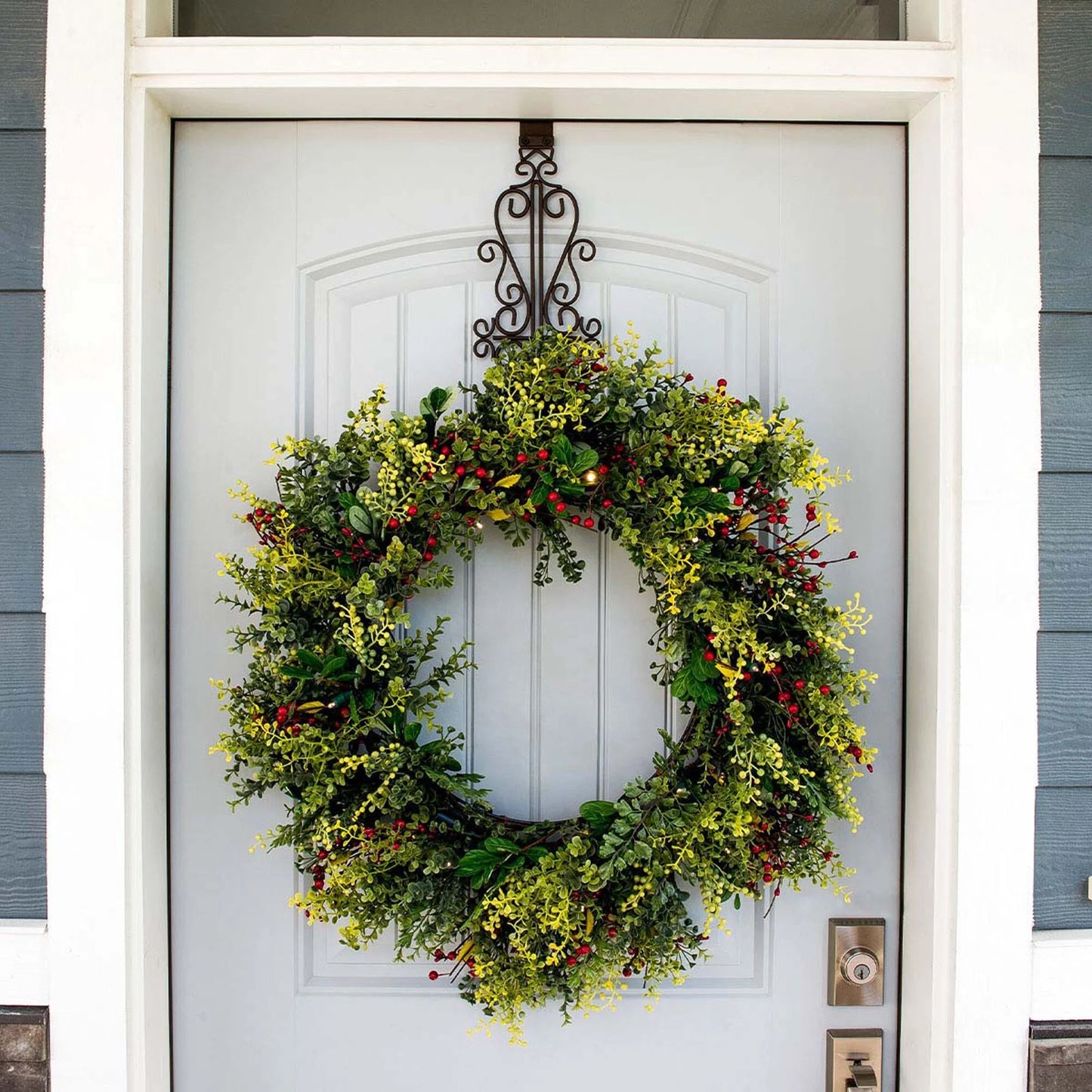 Adjustable Wreath Hanger for Door - Colonial (Brown) - Brown