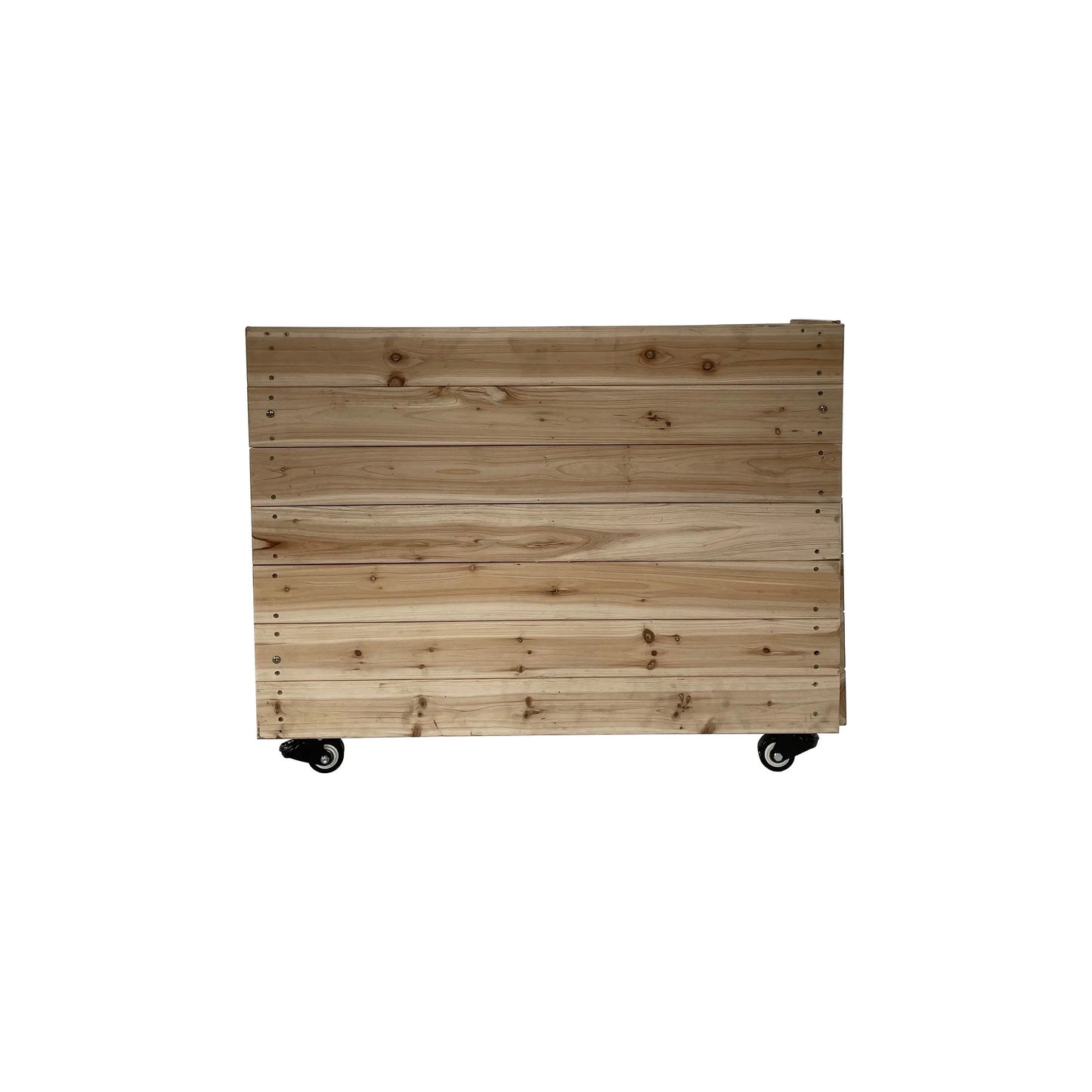 40inx12inx32in Solid Wood Rolling Planter Barrier - 1pc