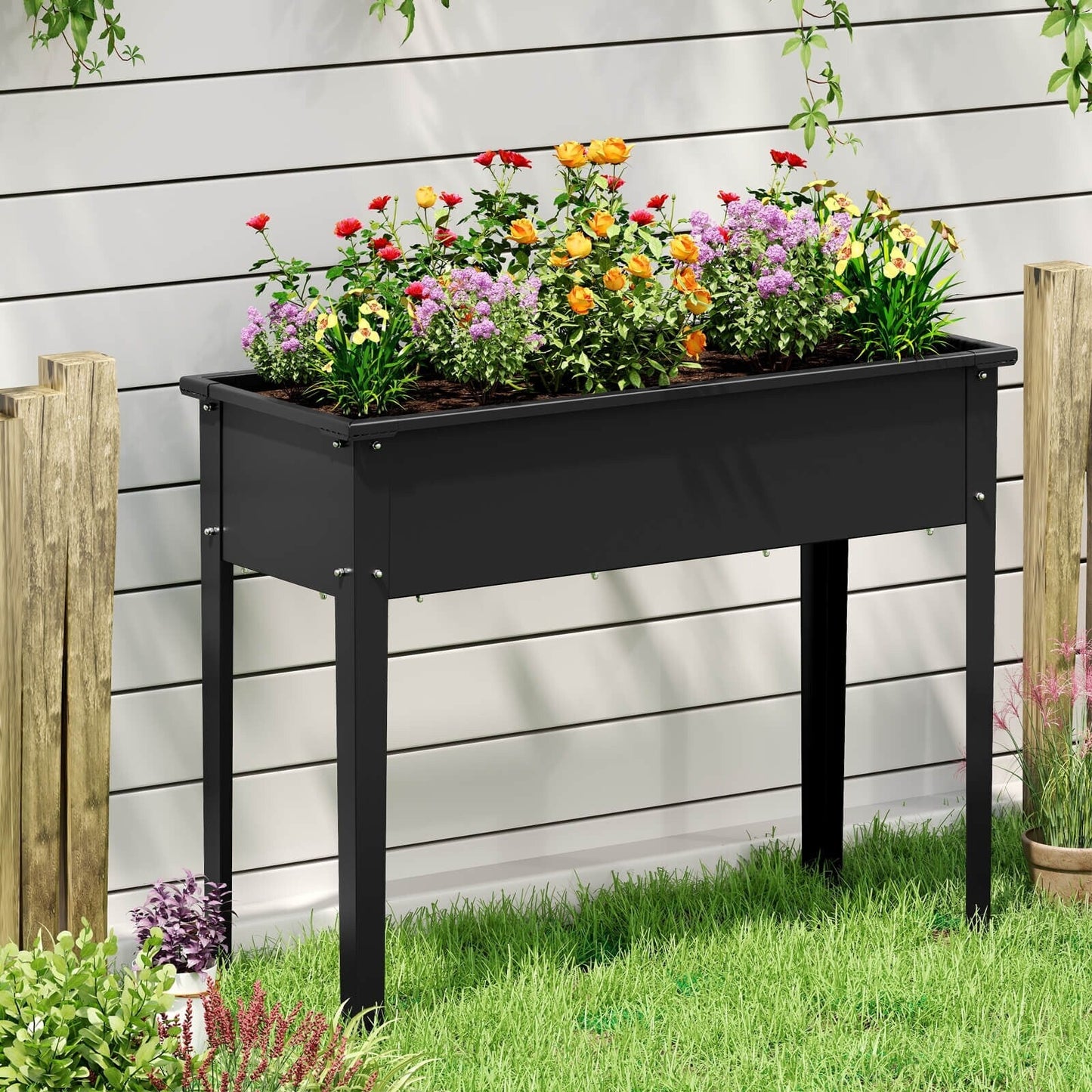 Costway Raised Garden Bed Elevated Metal Planter Box with Legs - See Details