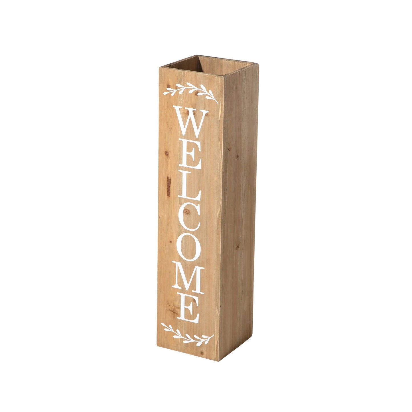 Glitzhome 30"H Rustic Welcome & Home or Welcome & Porch Double Sided Wooden Planter Sign Front Door Decor(2025 Quality-upgraded)