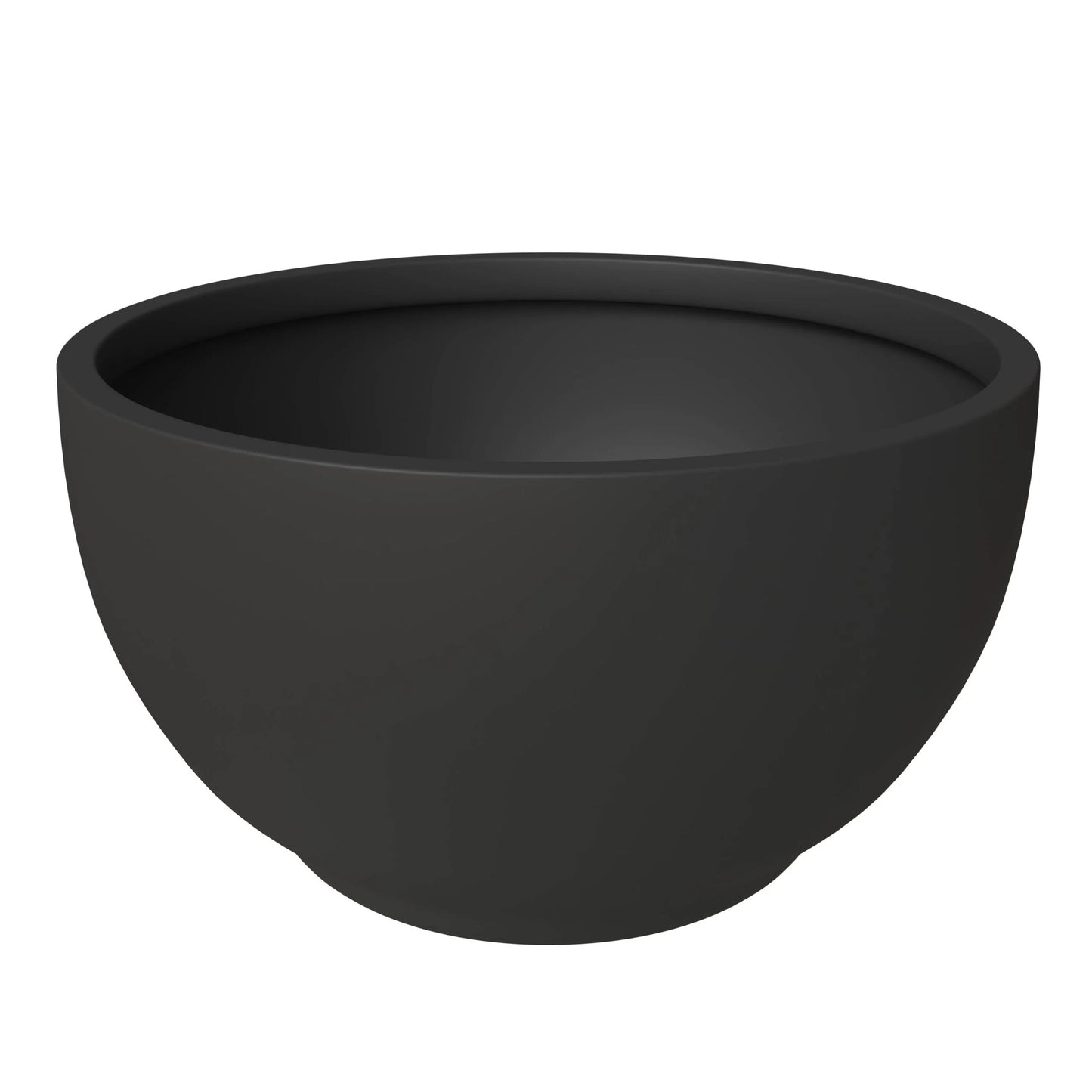 Grove Modern Round Fiberstone and MgO Clay Plant Pot with Drainage Holes for Indoor & Outdoor Home Office Yard Patio Decor