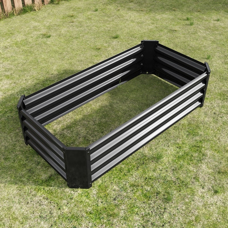 Metal Raised Garden Bed Outdoor Rectangle Planter Box for Gardening