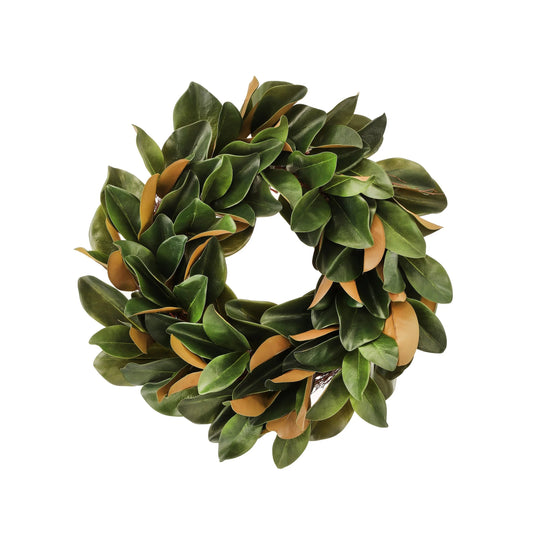 Natural Touch Magnolia Leaf Wreath 27"