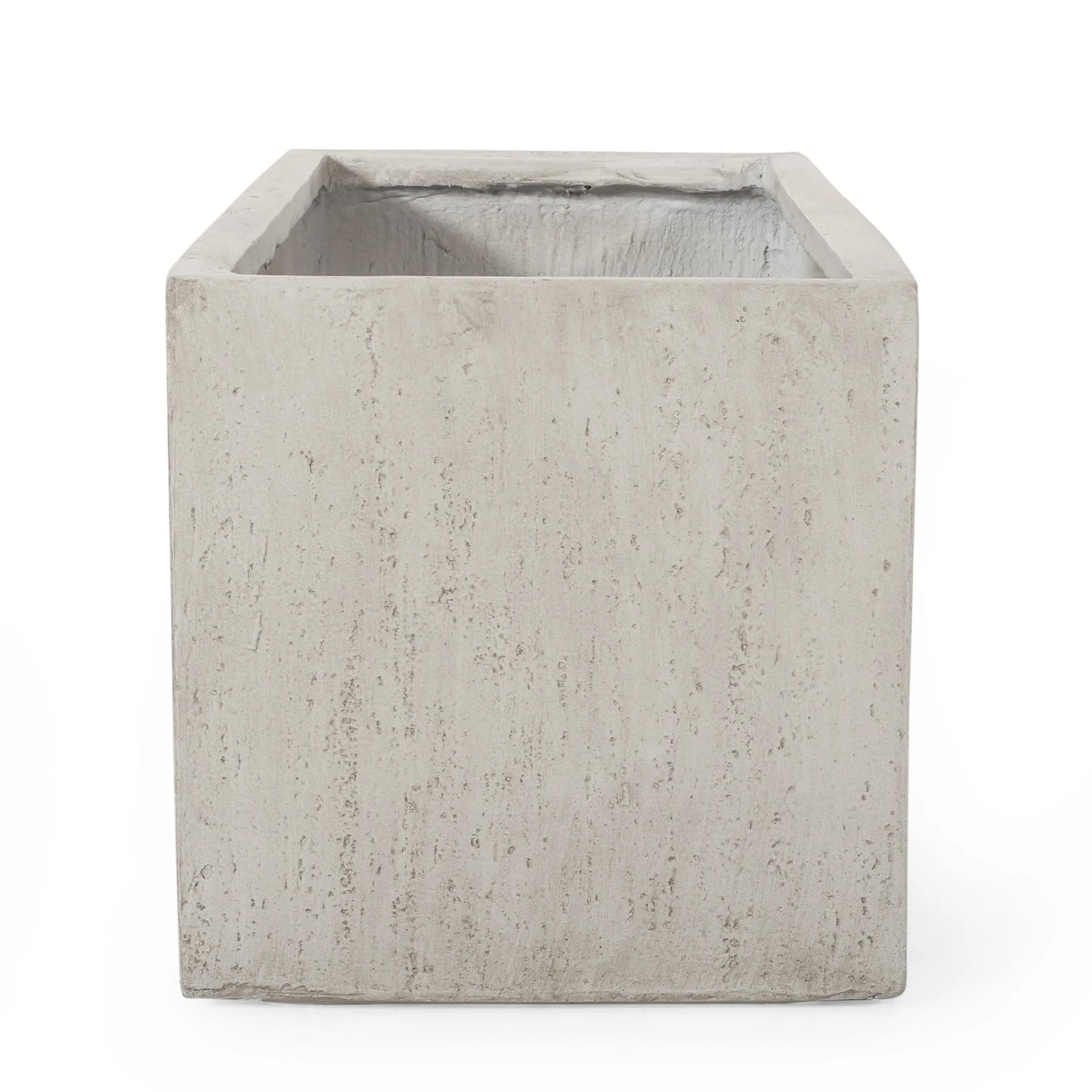 Ella Outdoor Modern Cast Stone Rectangular Planter by Christopher Knight Home