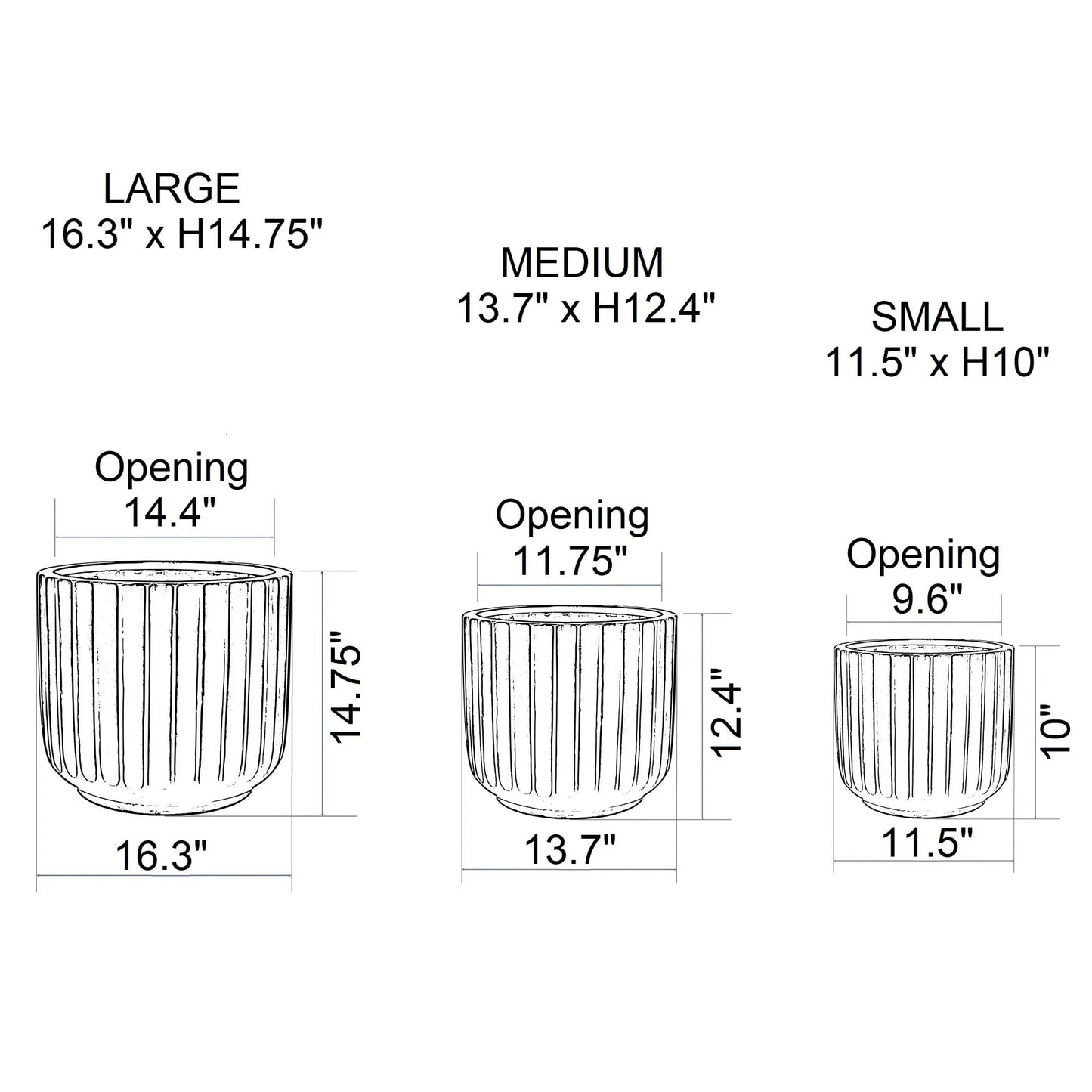 DreamPatio Garland Fiberstone Planter