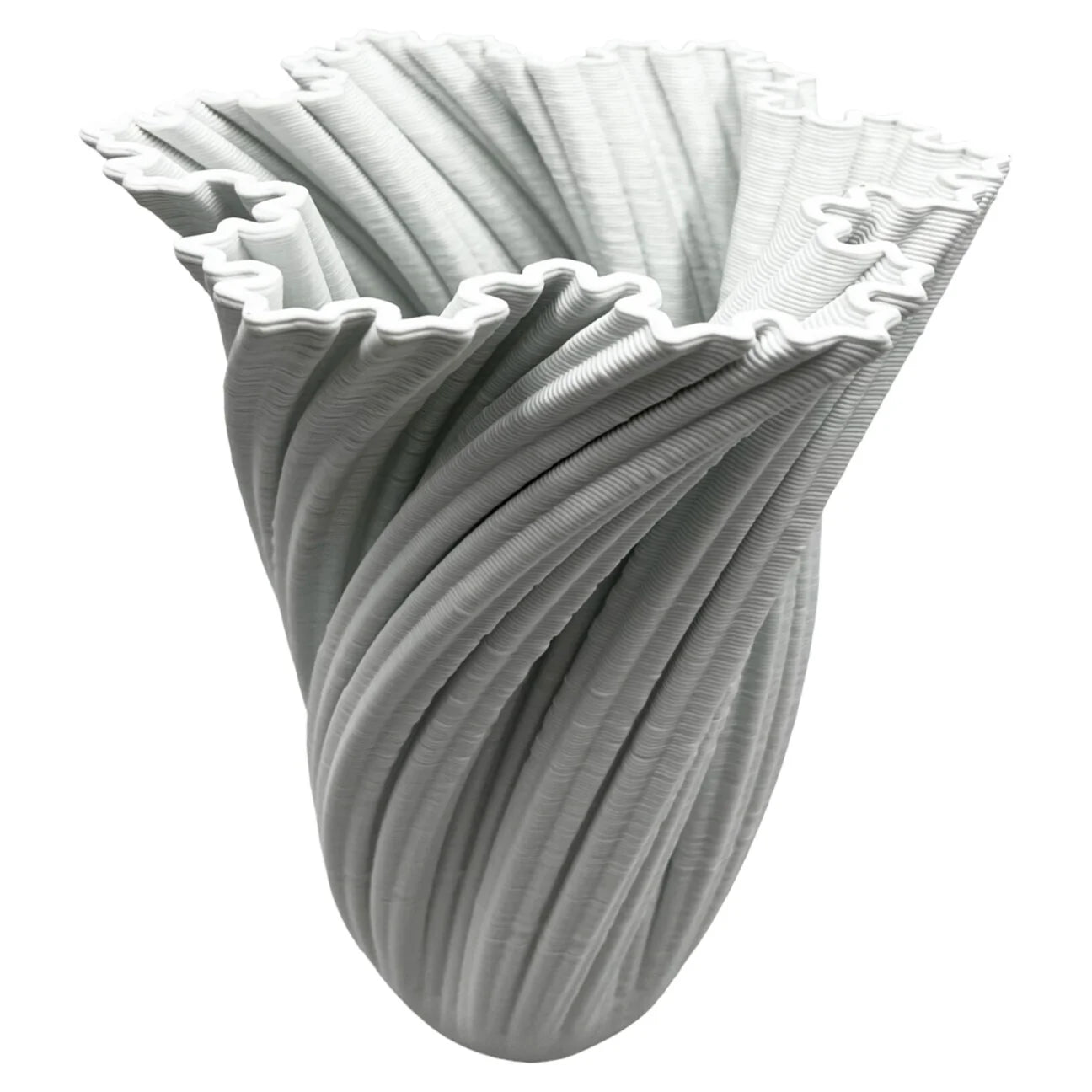 11 Inch Tall White Ceramic Vase