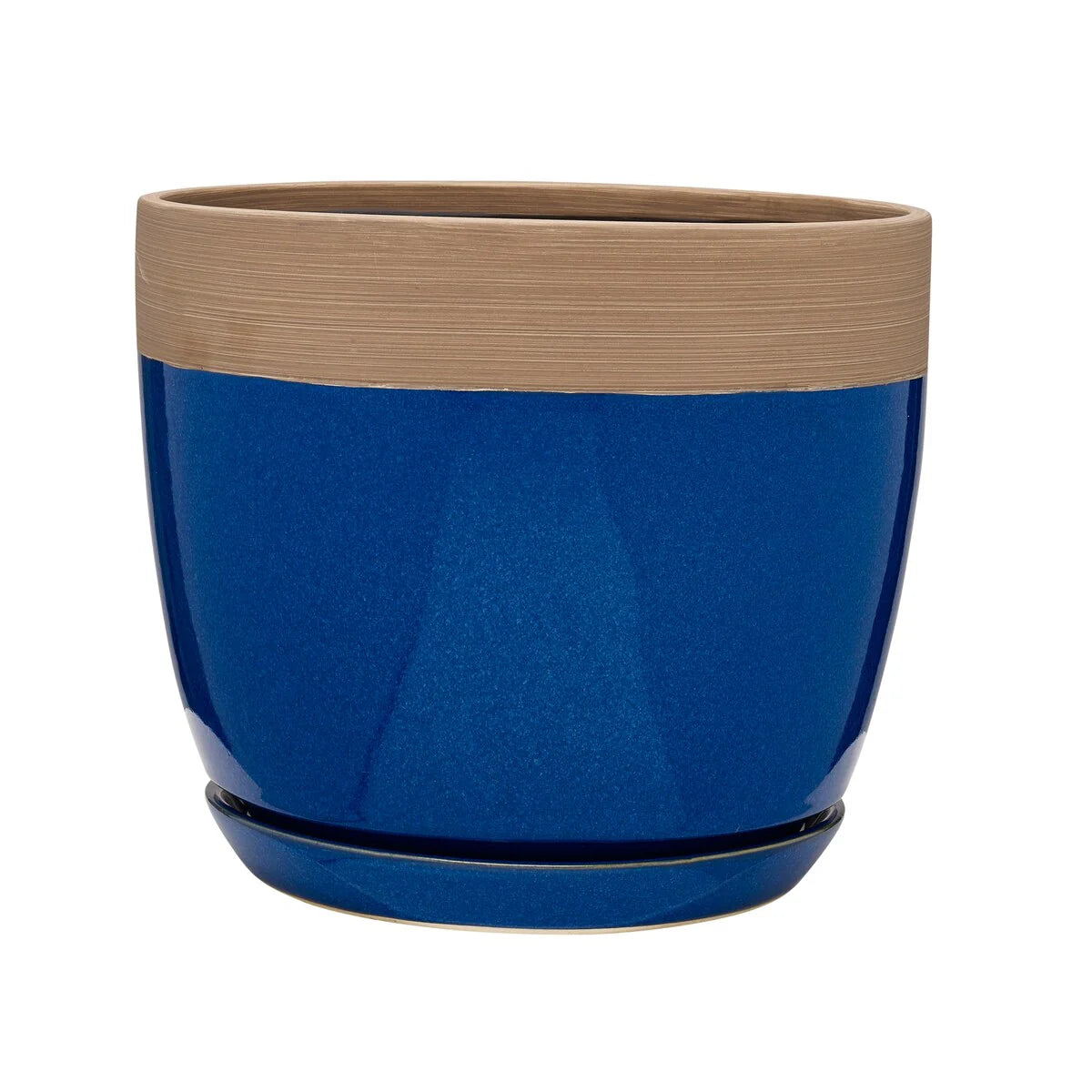 Southern Patio Ana Ceramic Indoor Pot Planter, 2-Pack - 8" Diameter (2-Pack)