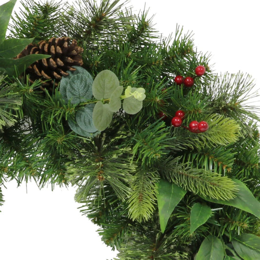 Puleo International 24" Decorated Christmas Wreath - Green