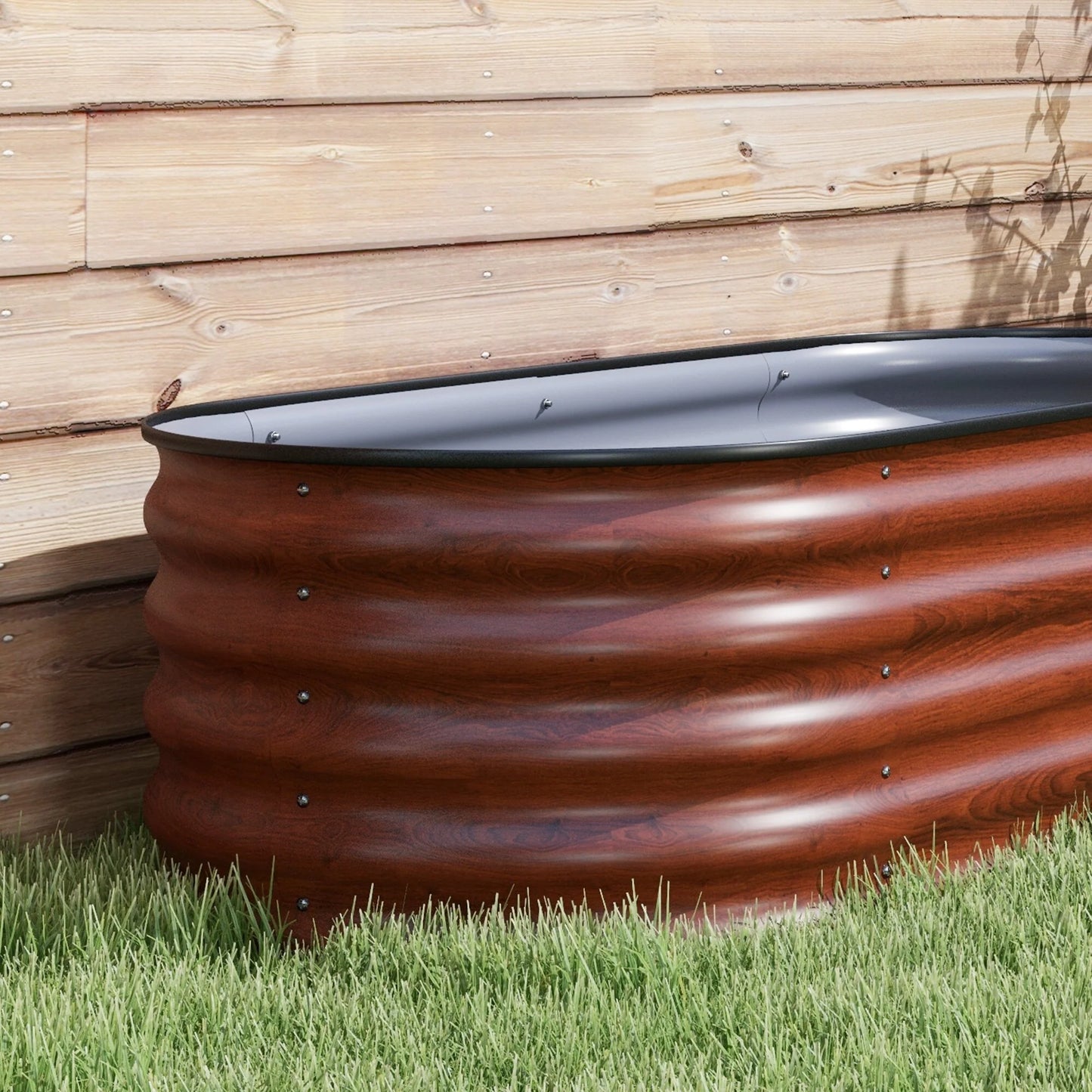 Outsunny 4.9' x 2' x 1.4' Galvanized Raised Garden Bed Kit, Outdoor Metal Elevated Planter Box