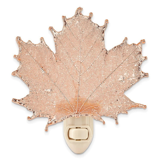 Curata Rose Gold Dipped Real Sugar Maple Leaf Nightlight