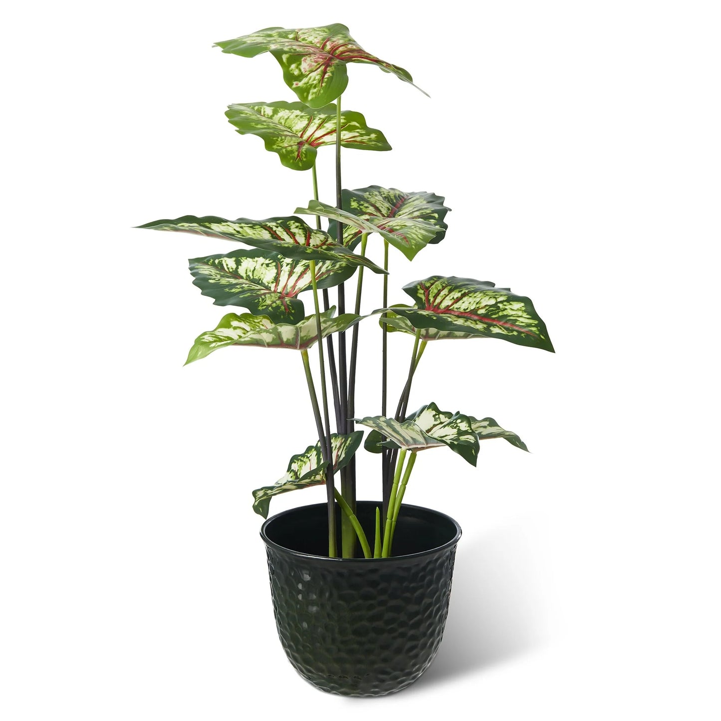 Glitzhome Honeycomb Textured Blue Green Faux Ceramic Pot Plastic Planter(Set of 2 / Set of 3)