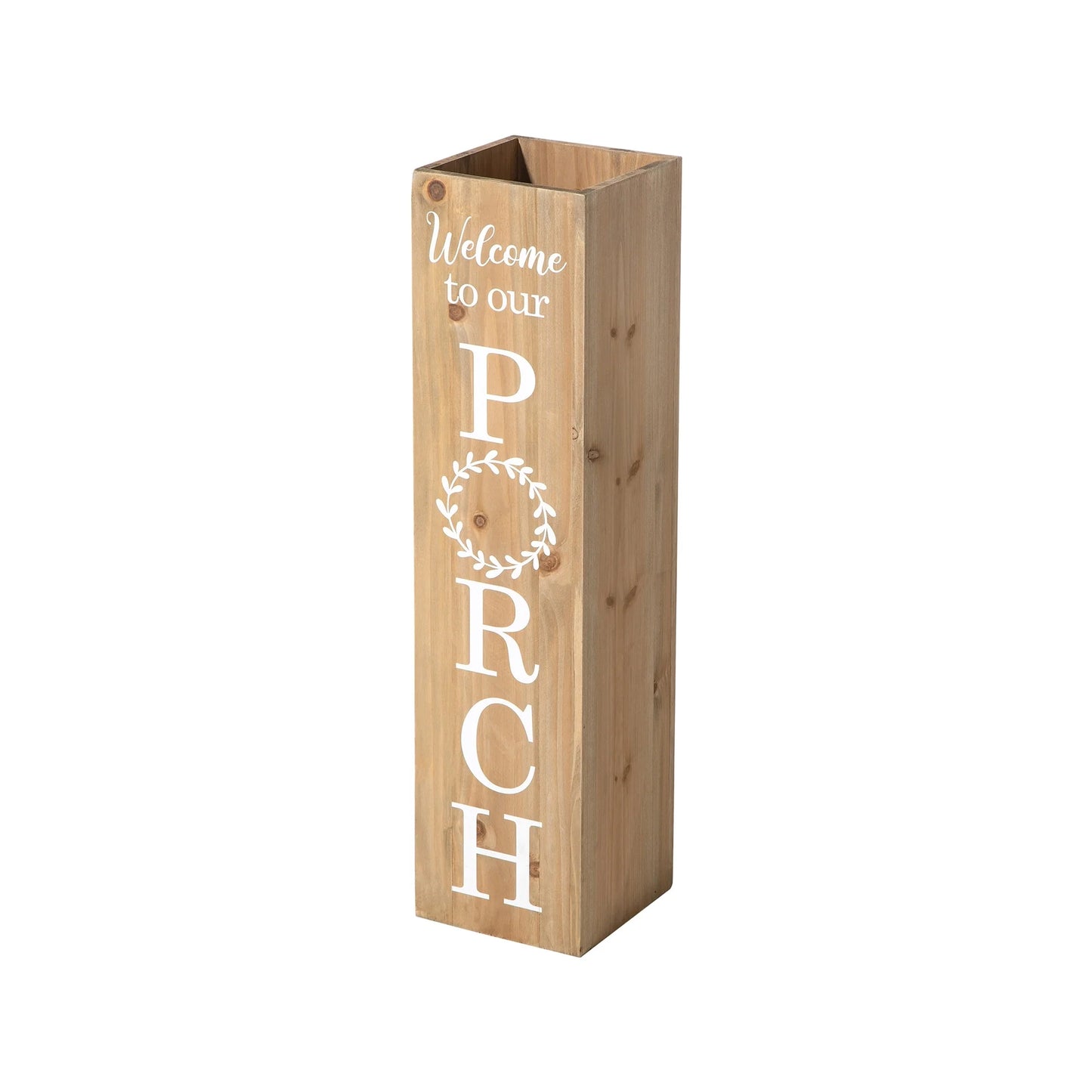 Glitzhome 30"H Rustic Welcome & Home or Welcome & Porch Double Sided Wooden Planter Sign Front Door Decor(2025 Quality-upgraded)