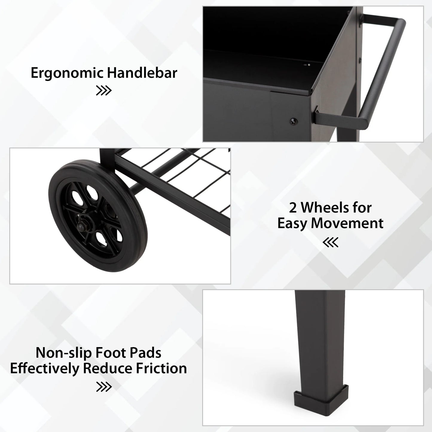 MAISON ARTS Metal Raised Planter Box with Legs Outdoor Elevated Garden Bed On Wheels for Vegetables Flower Herb