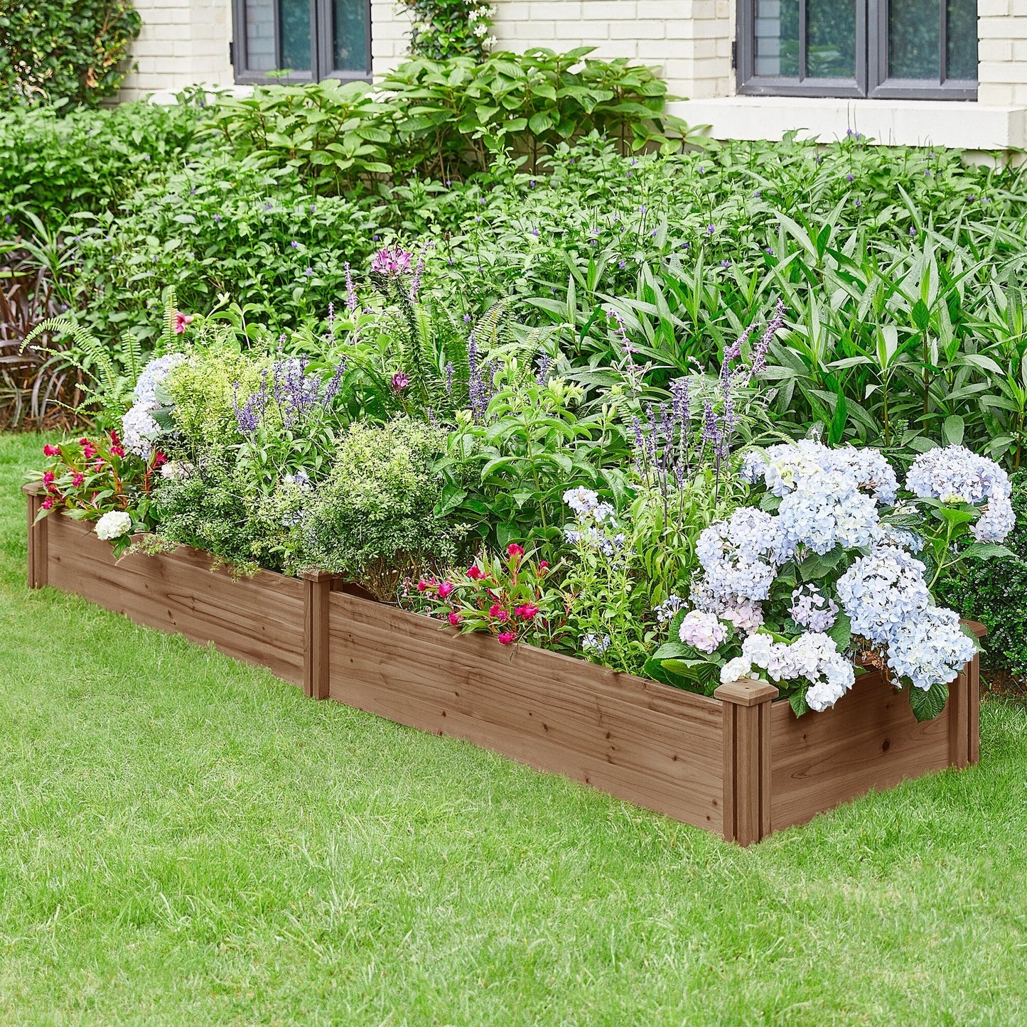 Yaheetech Wooden Raised Garden Bed Planter Box for Garden/Yard