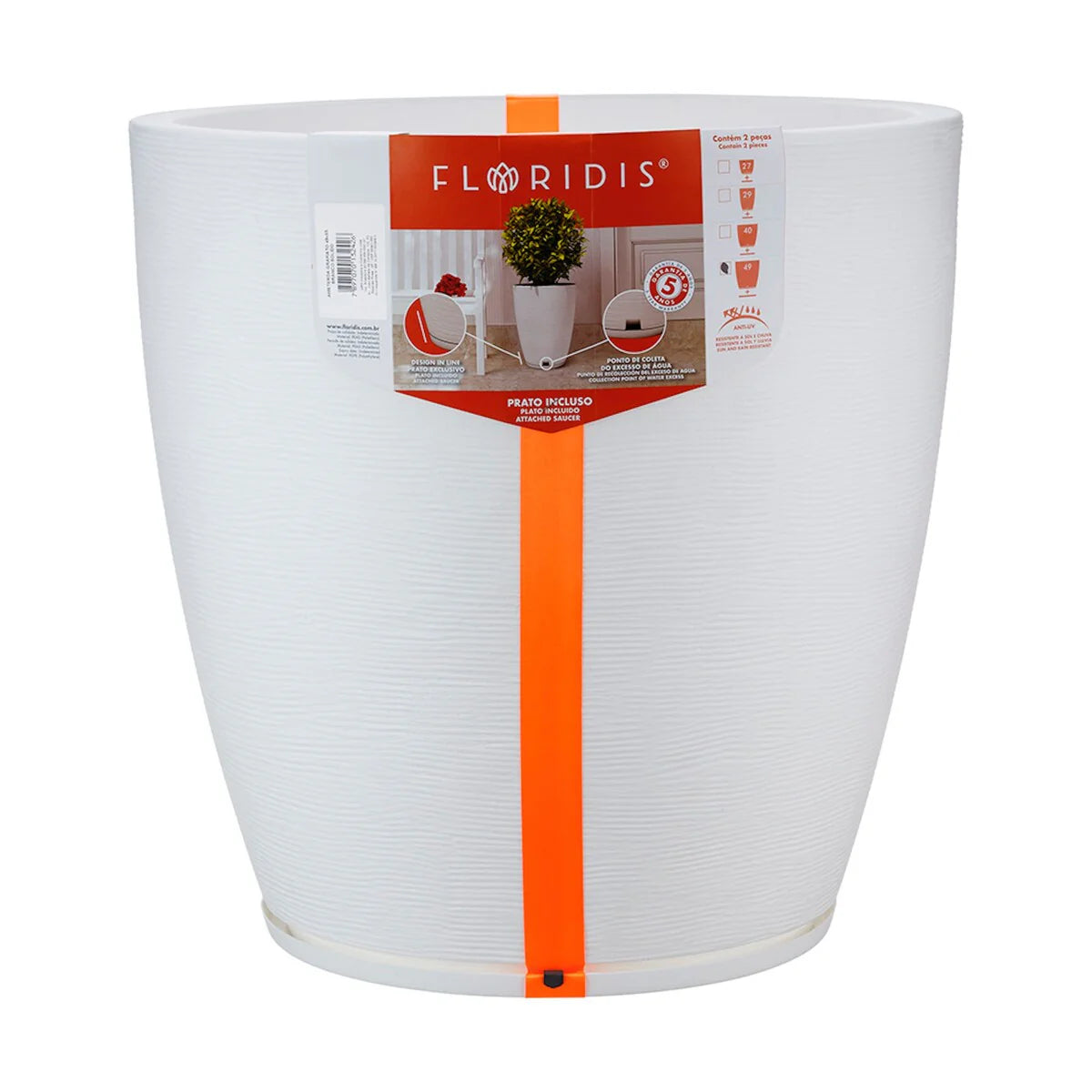 Floridis Amsterdan X-Large Planter Bowl - 21.65 inches high x 21.65 inch diameter