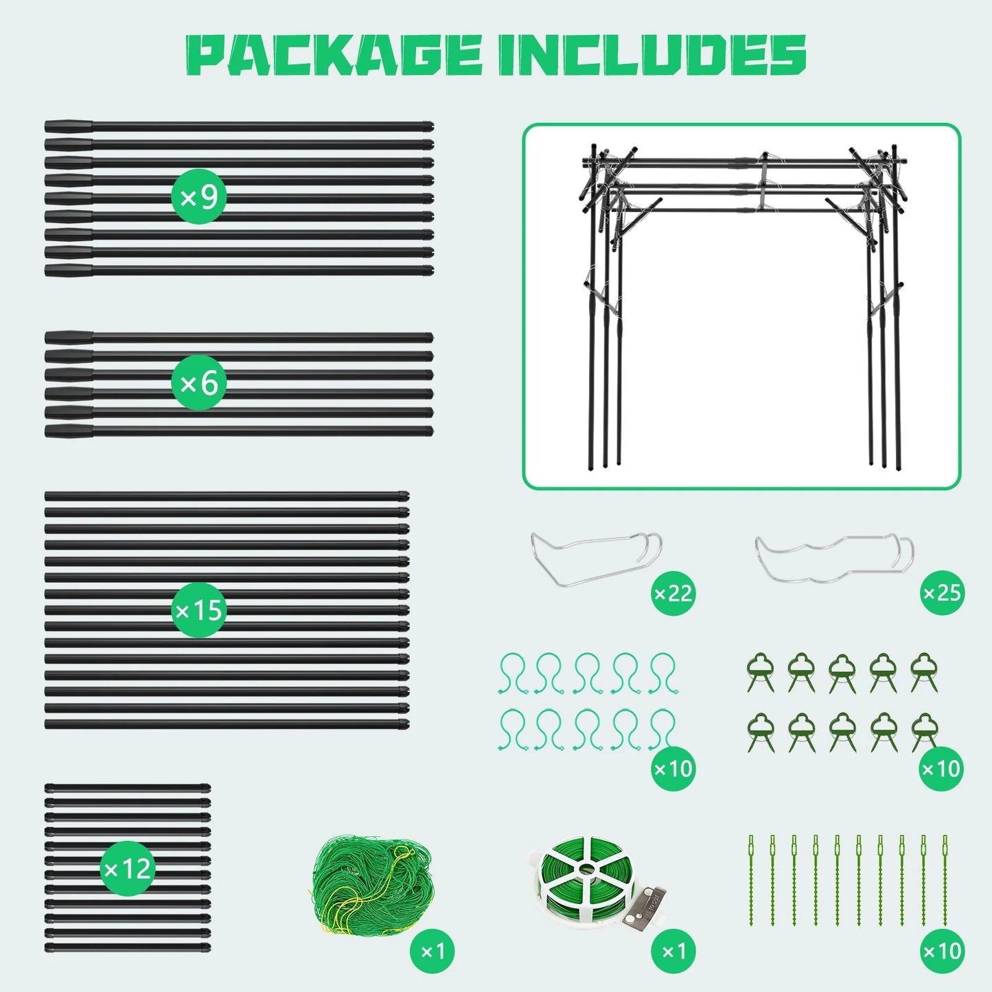 DoCred Garden Trellis for Climbing Plants, Outdoor Metal Trellis