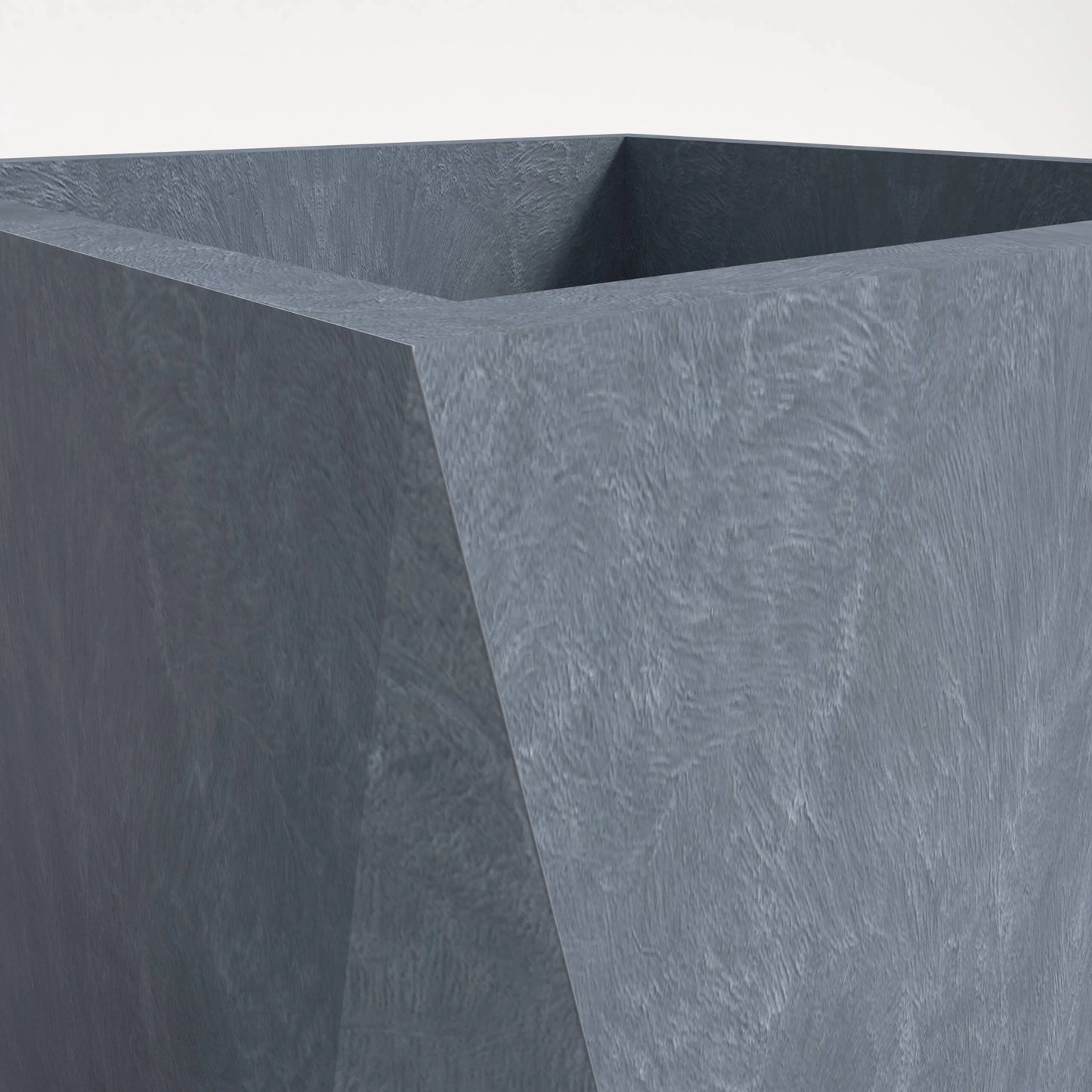 Aloe Fiberstone & MGO Clay Tapered Square Durable Planter, Indoor/Outdoor Weather Resistant Pot with Drainage, Yard Porch Decor