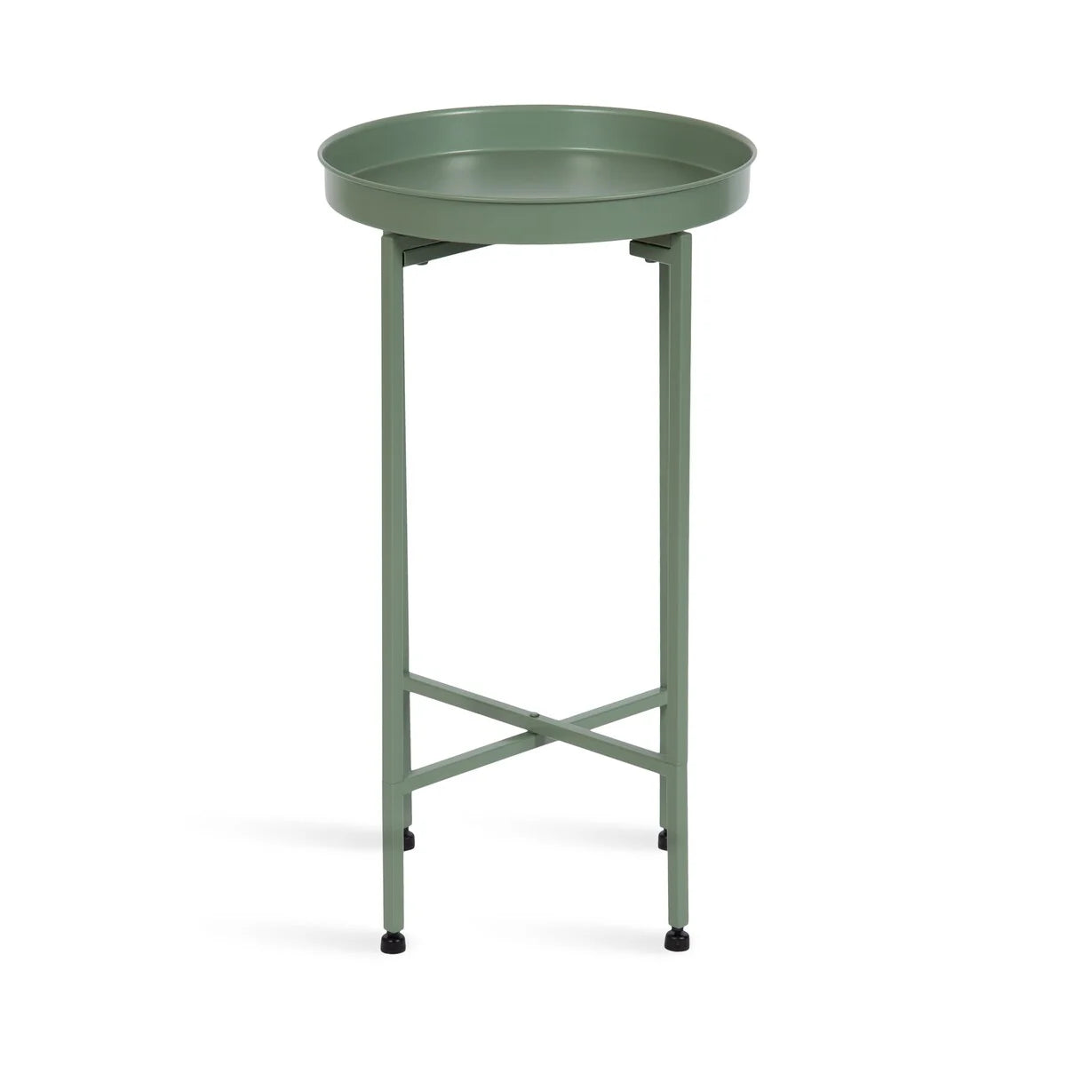 Kate and Laurel Celia Round Foldable Metal Accent Table - 14x14x26