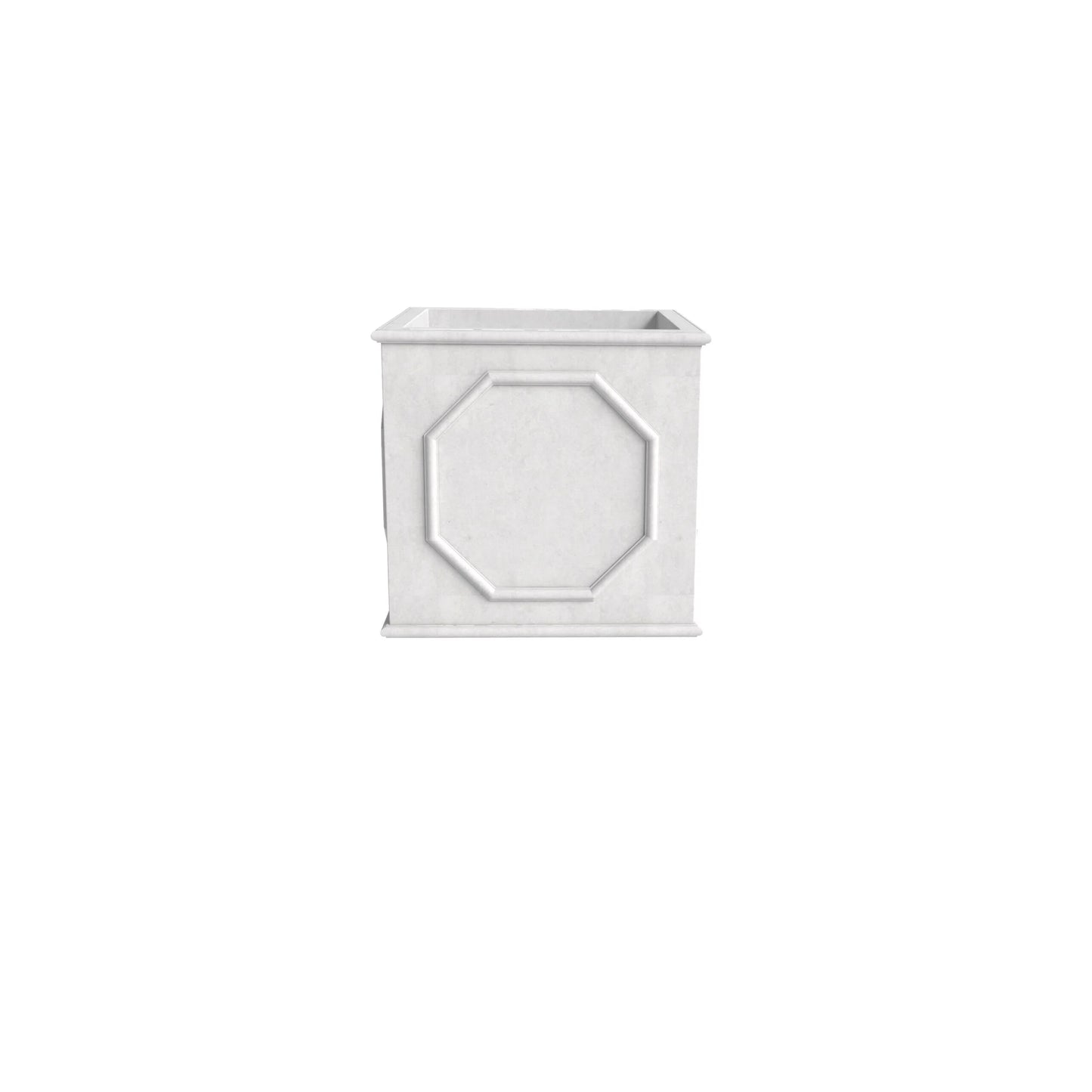 Sprout Modern Fiberstone and MgO Clay Square Planter Pot with Drainage for Home Garden Yard Patio Porch Office Decor