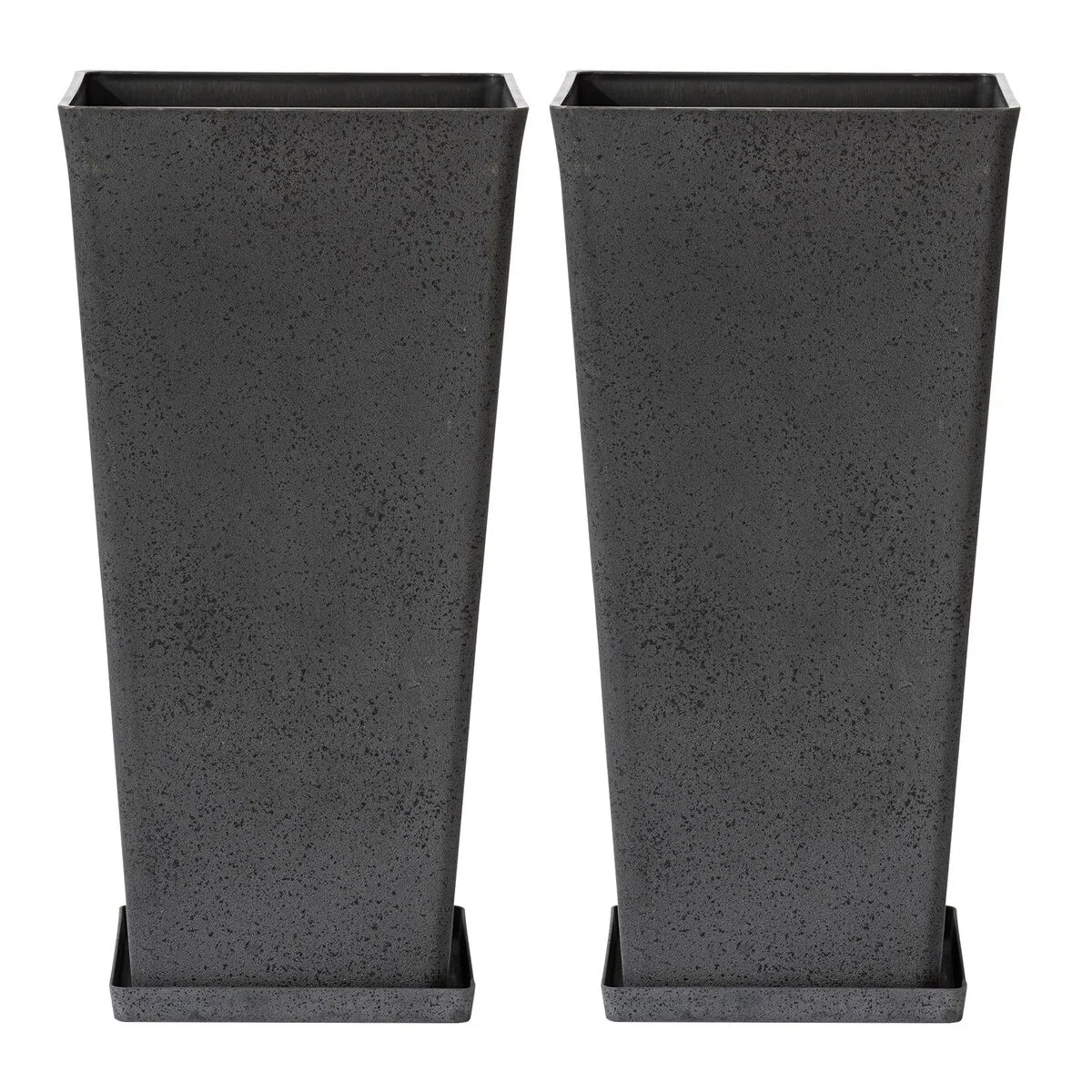 30 inch Tall Planters Set of 2, Indoor/Outdoor Rectanglar Large Planters,V Shaped Taper Planters for Front Door