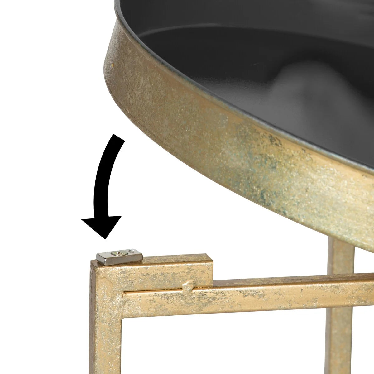 Kate and Laurel Celia Round Foldable Metal Accent Table - 14x14x26