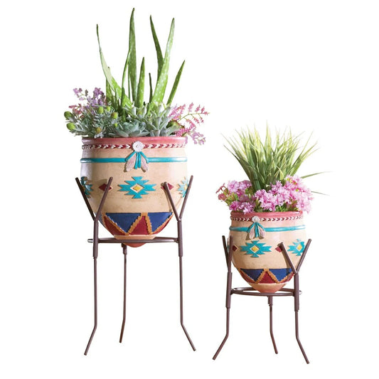 Southwest Garden Planters - Set of 2 - NO SIZE