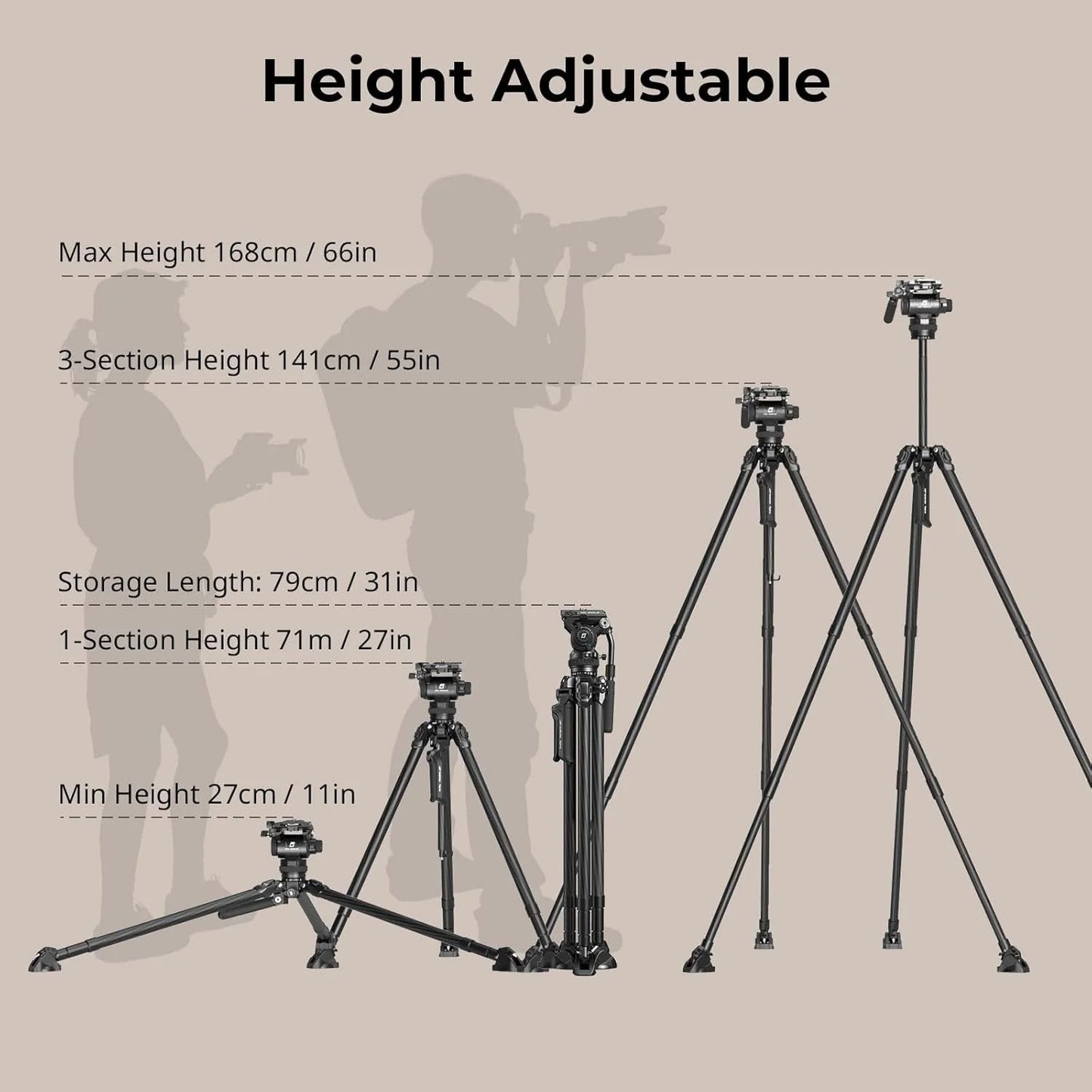 🔥 Last Day 70% OFF-Multi-Functional Hydraulic Carbon Fiber Tripod& Free shipping