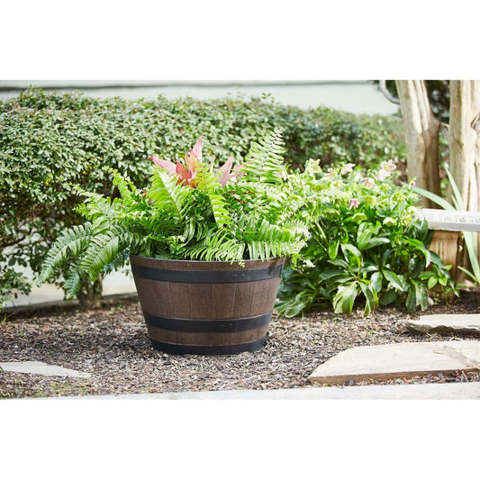 Southern Patio Whiskey Barrel Planter