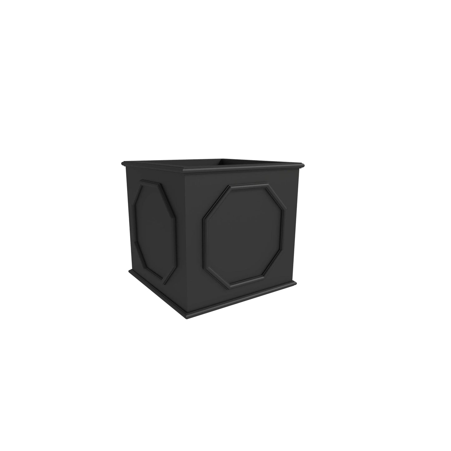 Sprout Modern Fiberstone and MgO Clay Square Planter Pot with Drainage for Home Garden Yard Patio Porch Office Decor