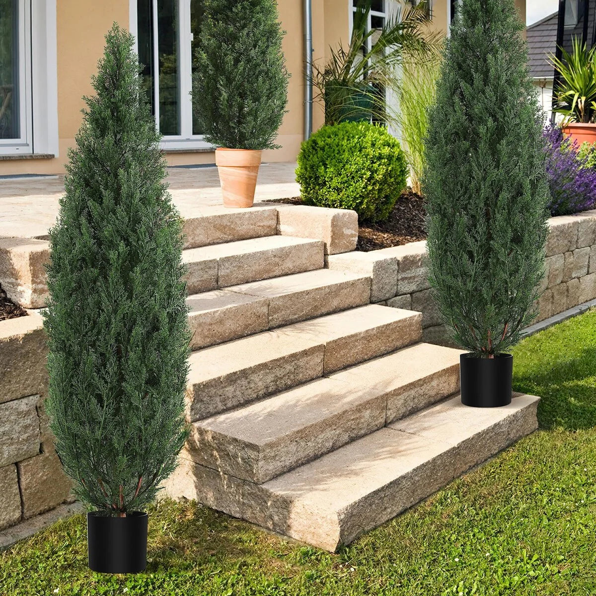 36/60 inches Artificial Topiary Tree 2-Set