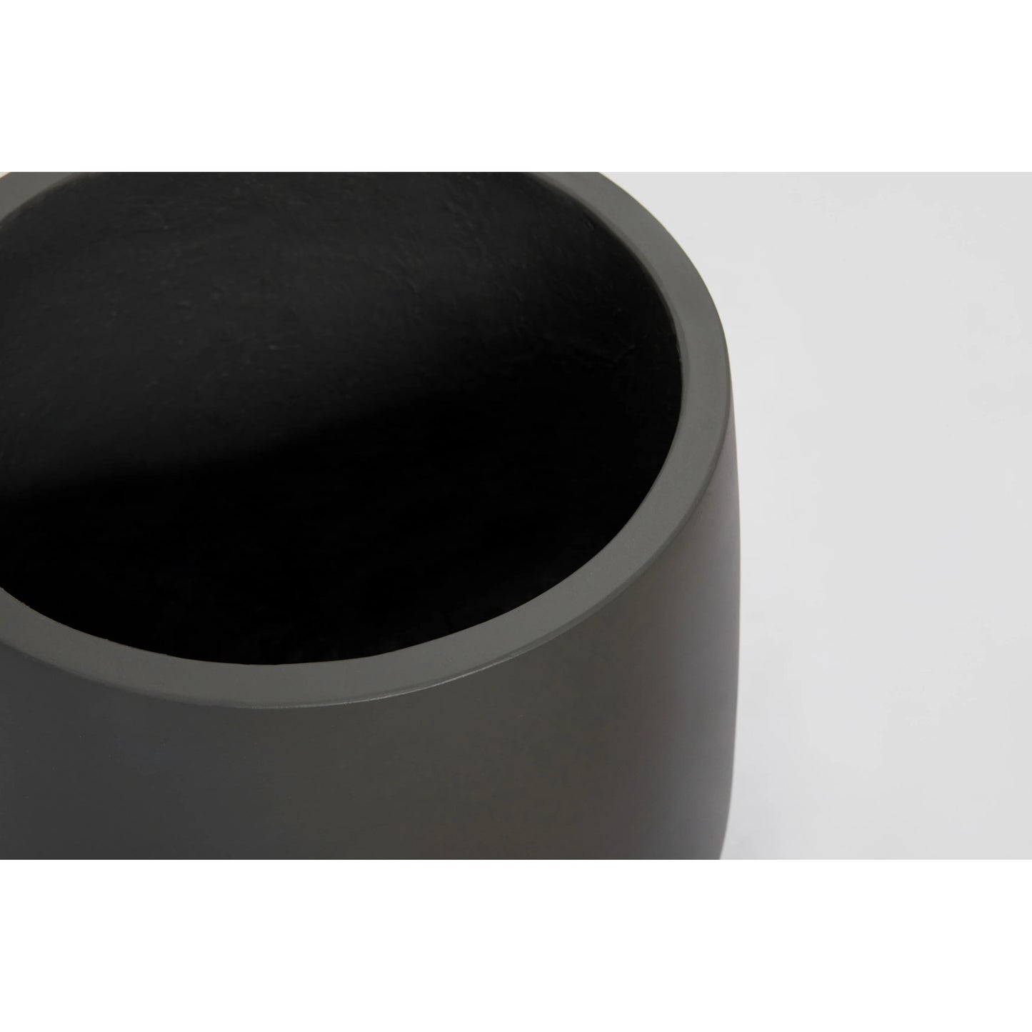 Indoor/Outdoor Large Minimalist Light Cement/ Concrete Lightweight Round Planter Pot - 15, 11 in