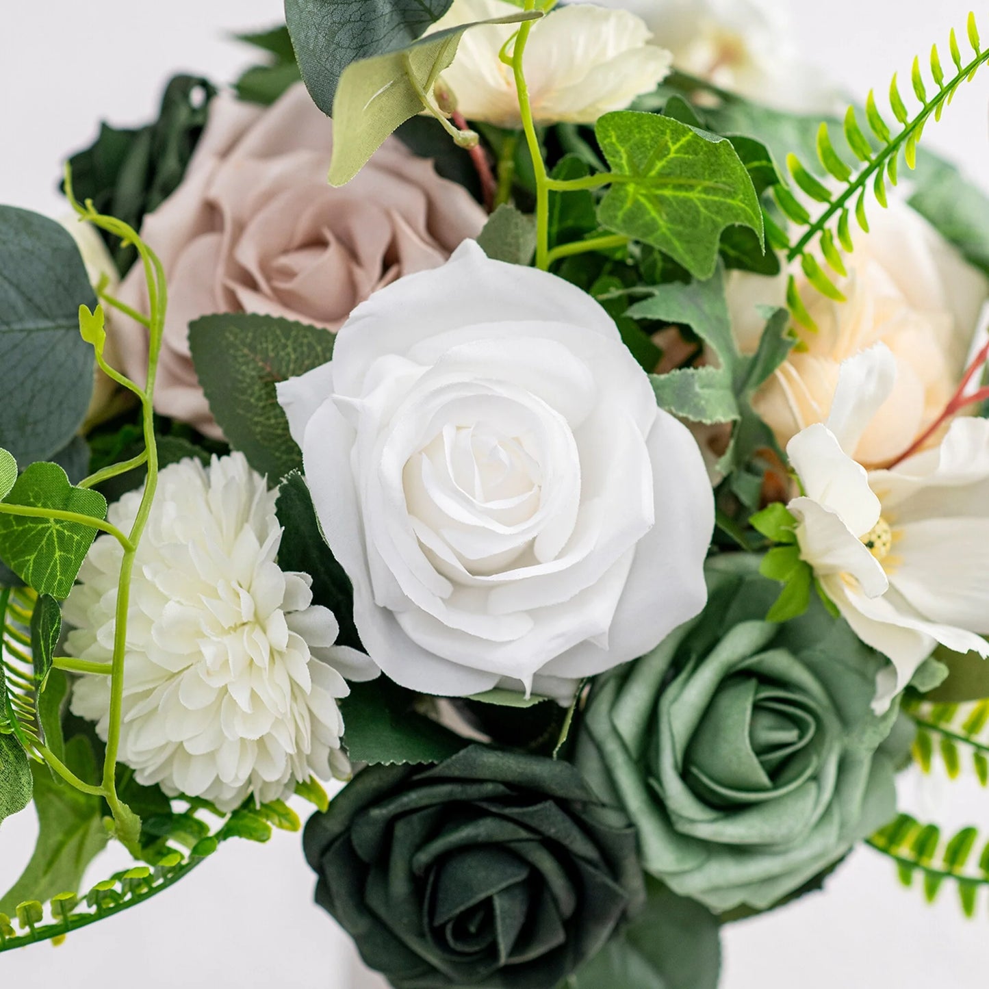 11 Inch Wedding Bouquet, Boho Bridesmaid Bouquet, Real Touch Bridal Bouquet, Floral Arrangement for Wedding