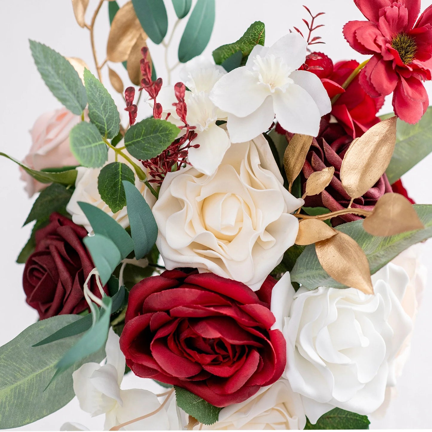 11 Inch Wedding Bouquet, Boho Bridesmaid Bouquet, Real Touch Bridal Bouquet, Floral Arrangement for Wedding