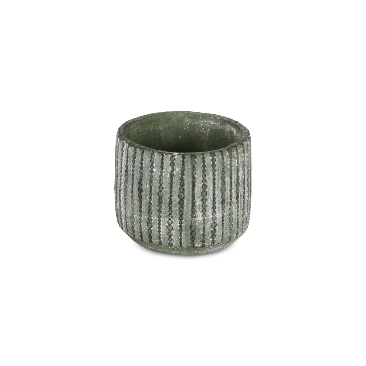 Arianthe Gray Cement Orb Patterned Pot