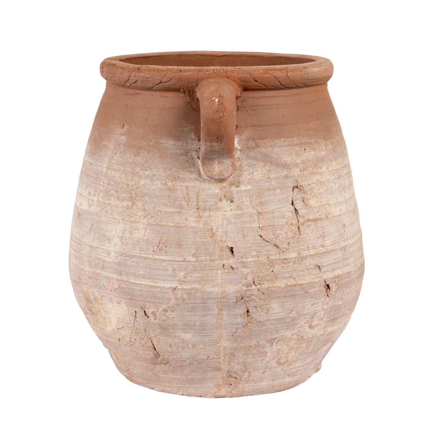 Whitewashed Terra-cotta Urn