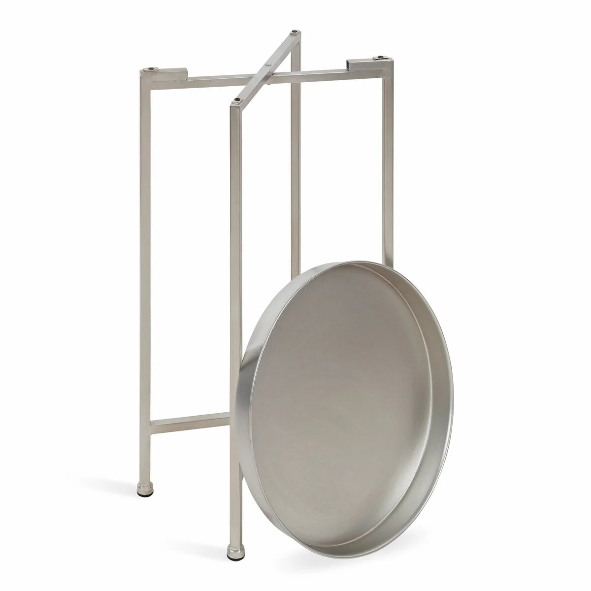 Kate and Laurel Celia Round Foldable Metal Accent Table - 14x14x26
