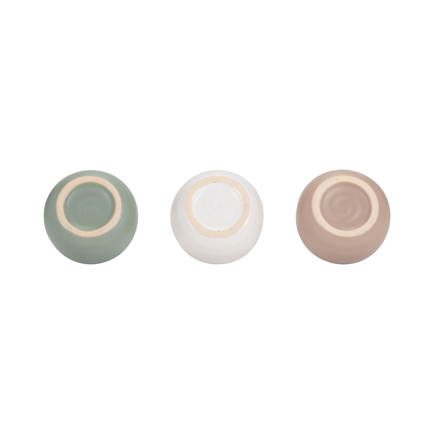 Sagebrook Home Modern Coastal Small Ceramic Bud Vases, Set of 3