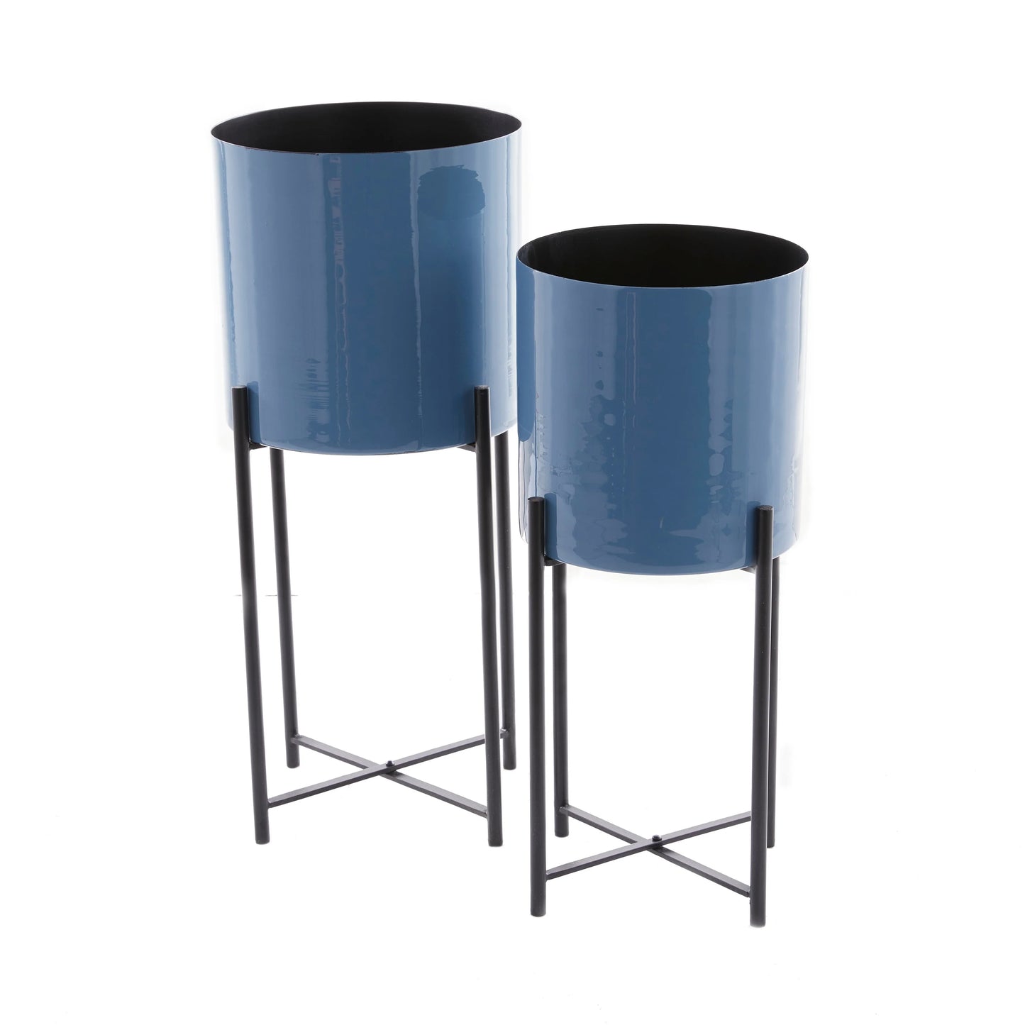 CosmoLiving by Cosmopolitan Metal Contemporary Planter (Set of 2) - S/2 24", 21"H