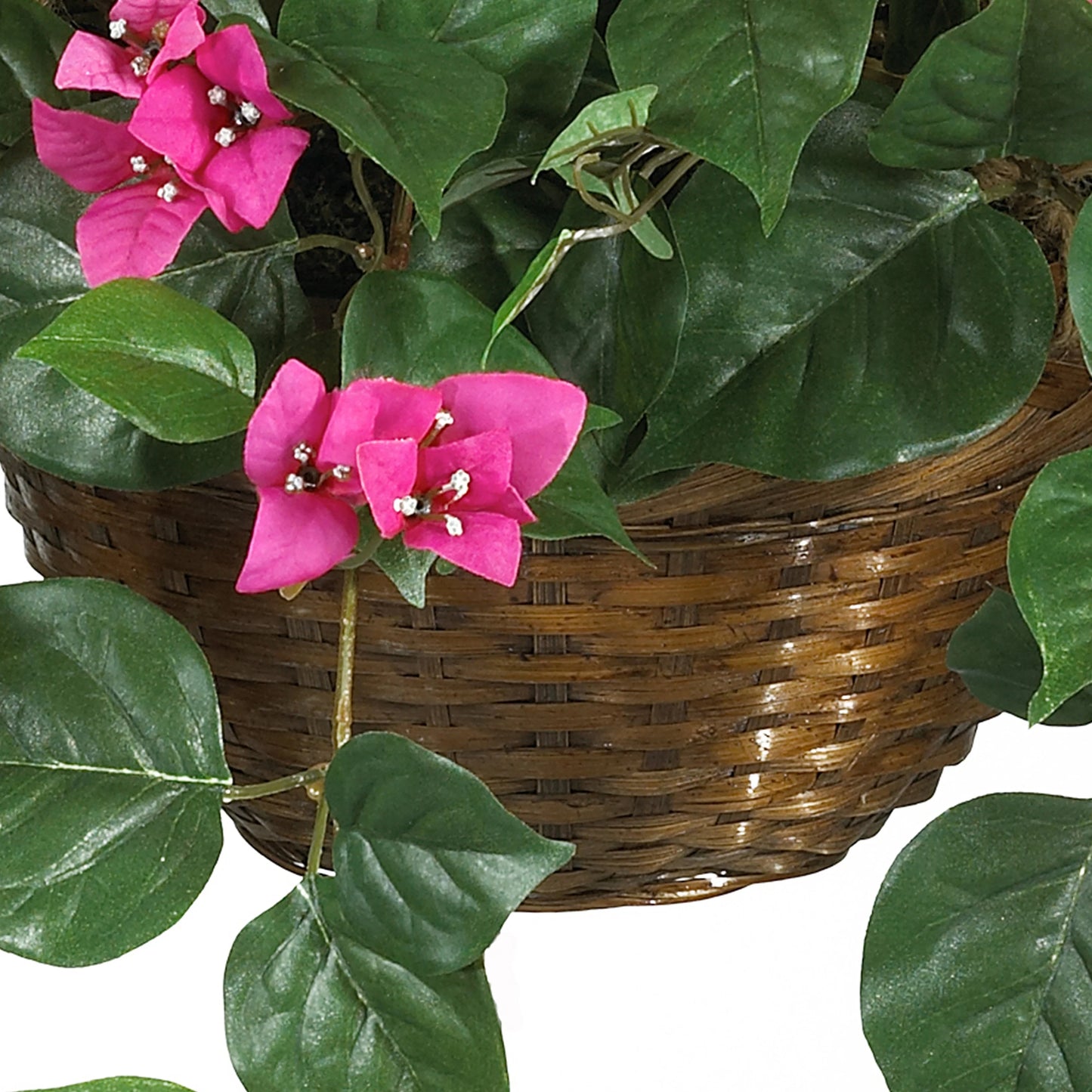 Bougainvillea Silk Plant Hanging Basket - Green