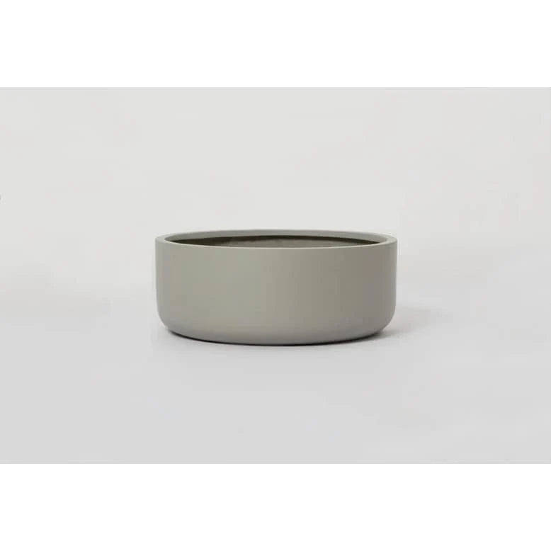 Indoor/Outdoor Large Nordic Minimalist Fiberstone Lightweight Round Bowl Planter Pot - 16, 12 inch Matte Finish