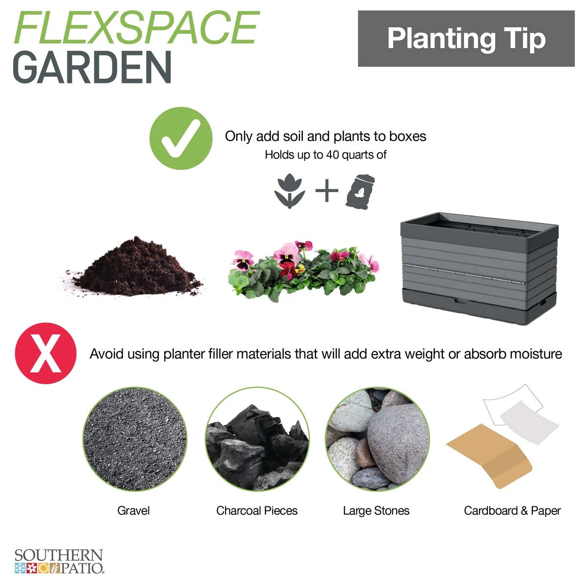 Southern Patio FlexSpace Modular Planter Garden