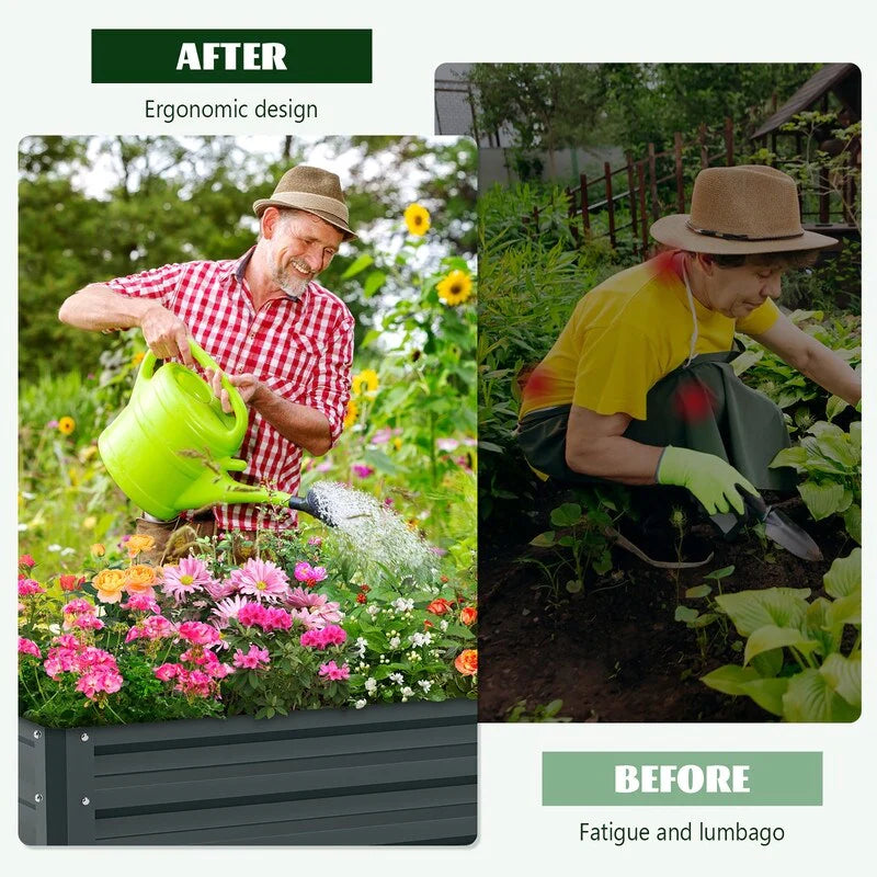 Raised Garden Bed with Legs, Standing Planter Box Growing Herb Bed