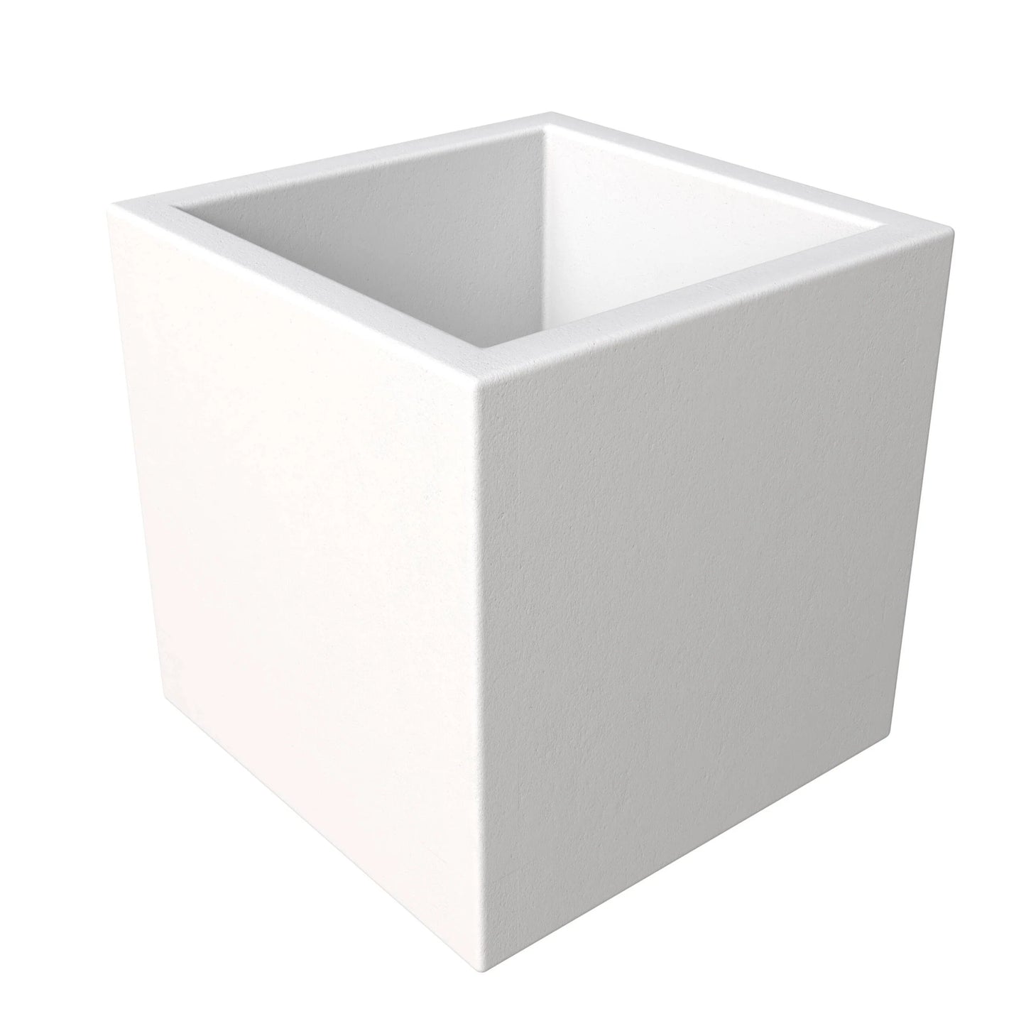 Fern Modern Square Fiberstone and MGO Clay Planter with Drainage for Indoor & Outdoor Home Office Patio Yard Decor