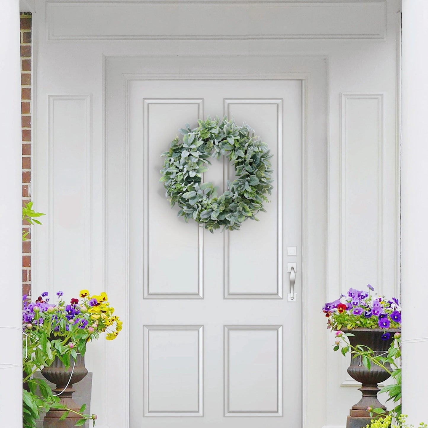 Puleo International 22" Lambs Ear Wreath
