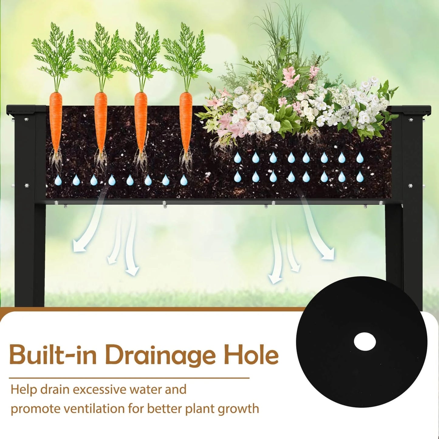 Costway Raised Garden Bed Elevated Metal Planter Box with Legs - See Details
